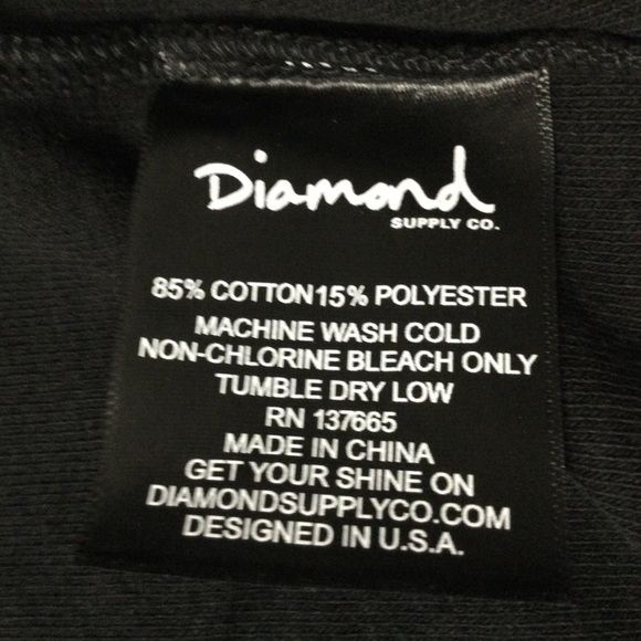 Diamond Supply Co Womens Black Teardrop Hoodie Size S - Picture 7 of 9